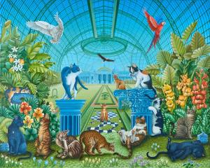 VEYRCRUYCE Bernard.Mes chats sous la verrière du Grand-Palais---